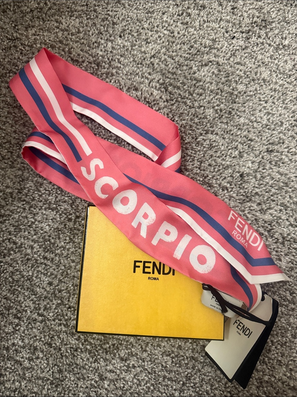 Fendi 'Scorpio' Twilly NWT